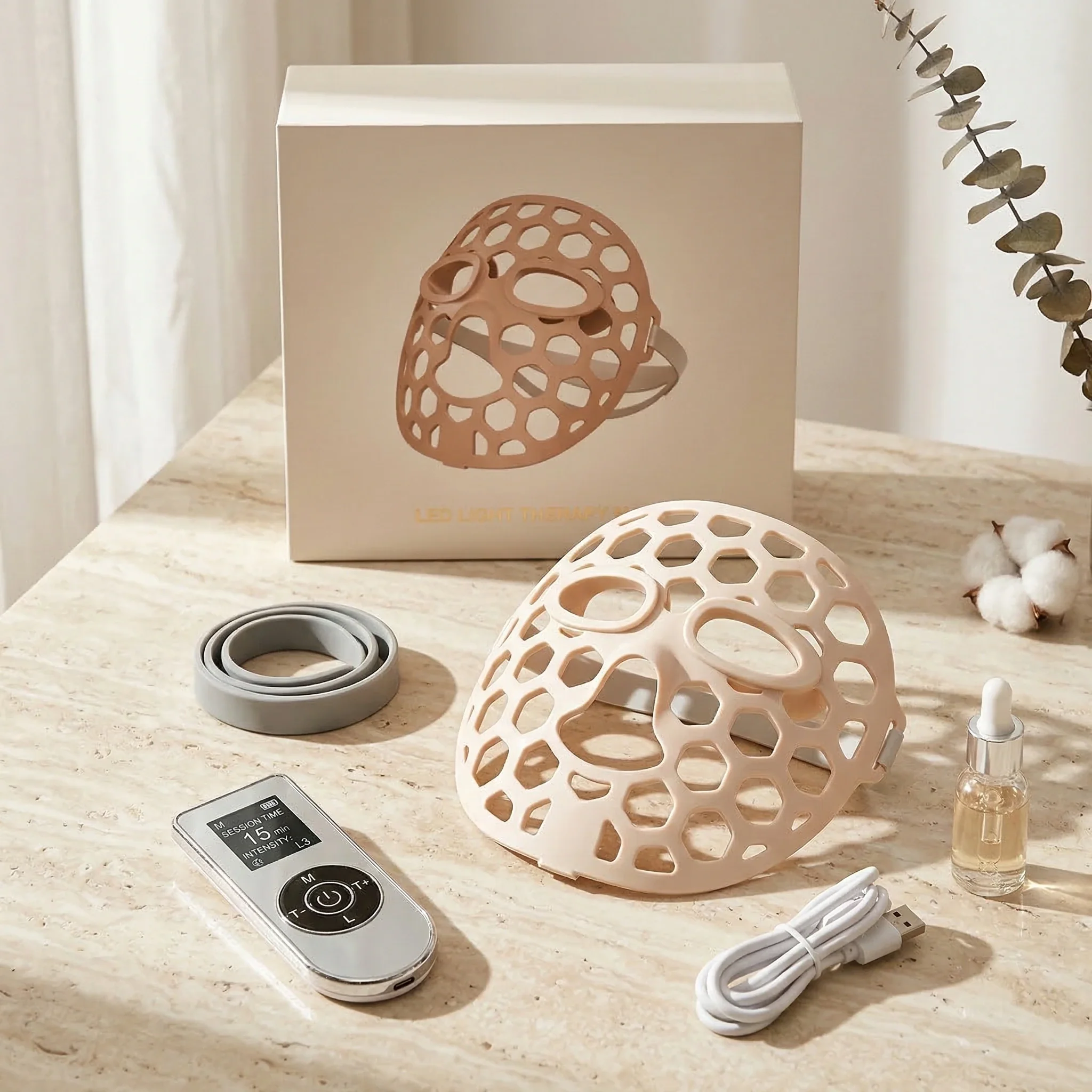 YouLumi 4-Color LED Light Therapy Face Mask, 70 Quad-Chip LEDs, Rechargeable - Image 4