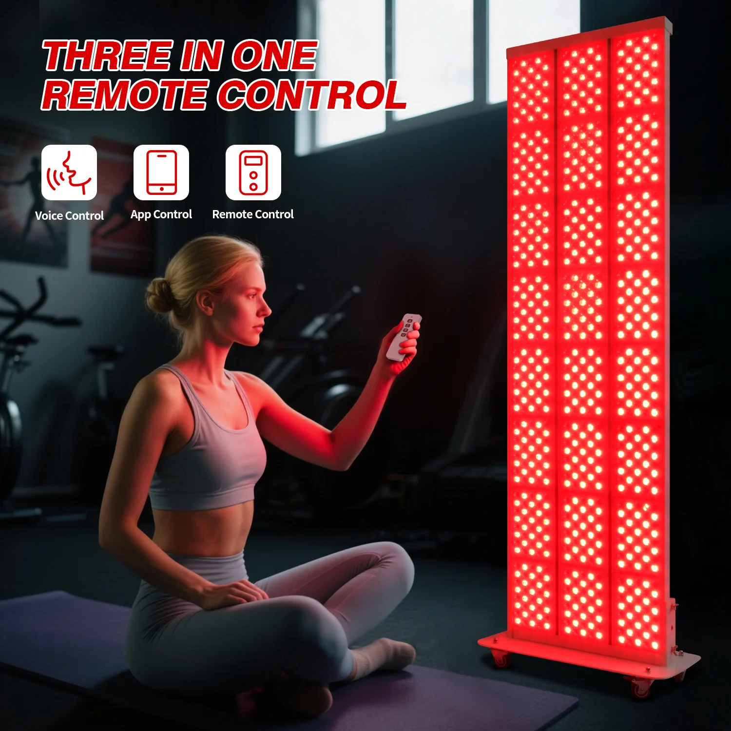 YOULUMI 1700W Red/NIR Light Panel, 660/850 nm — Full-Body LED for Home, Voice/App/Remote - Image 4